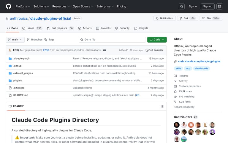 Плагины Claude Code на GitHub