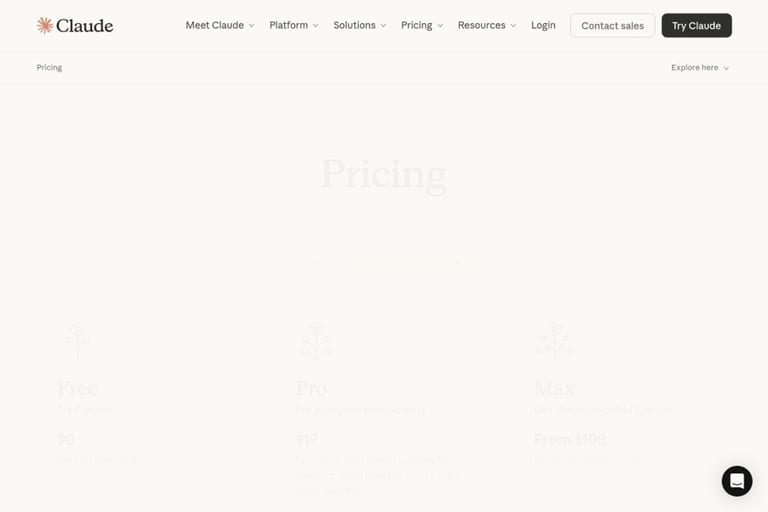 Тарифы Claude — Pro 20$, Max 100-200$, Team 30$ за человека