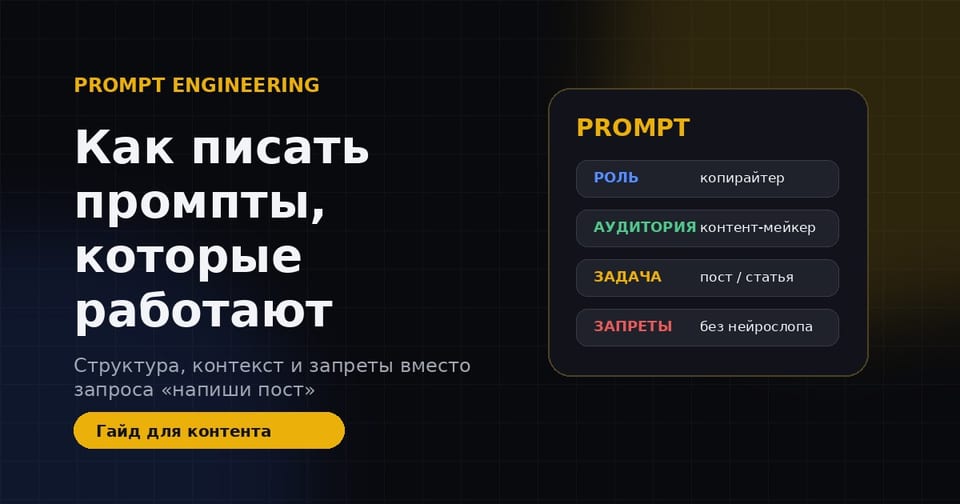 Prompt engineering для контента: как писать промпты, которые работают