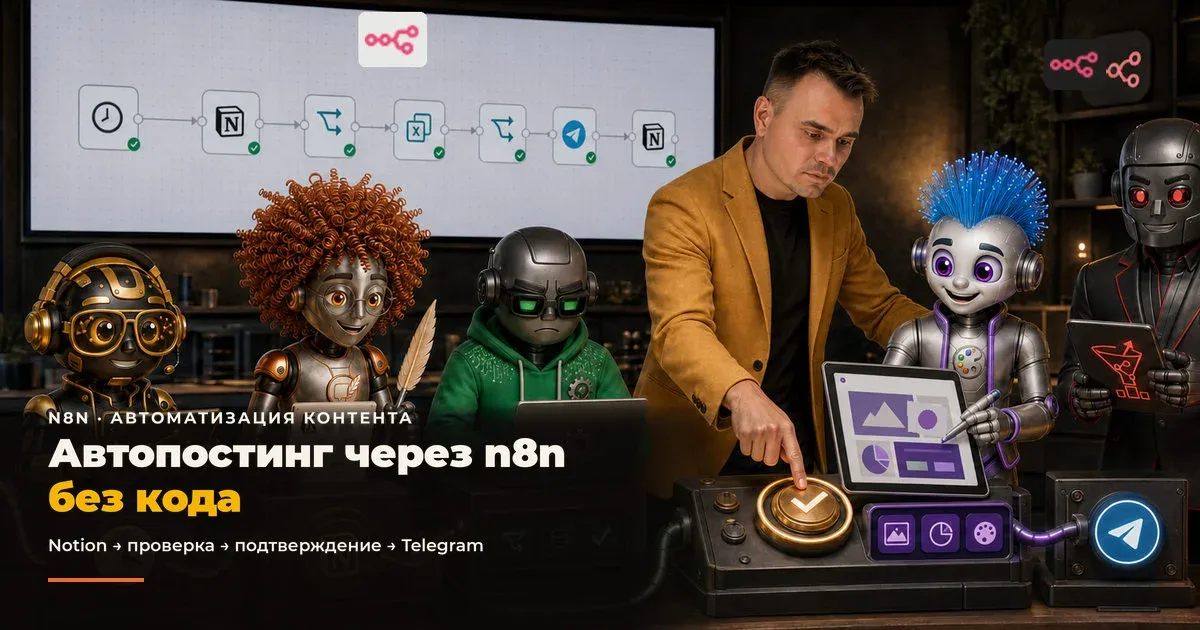 n8n для контент-мейкера: автоматизация постинга без кода