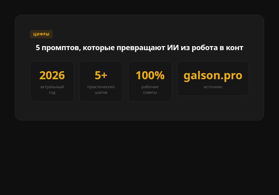 5 промптов, которые превращают ИИ из робота в контент-машину — статистика