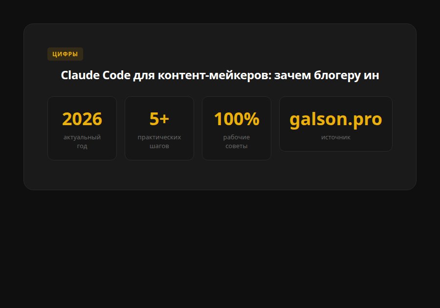 Claude Code для контент-мейкеров: зачем блогеру инструмент разработчика — статистика