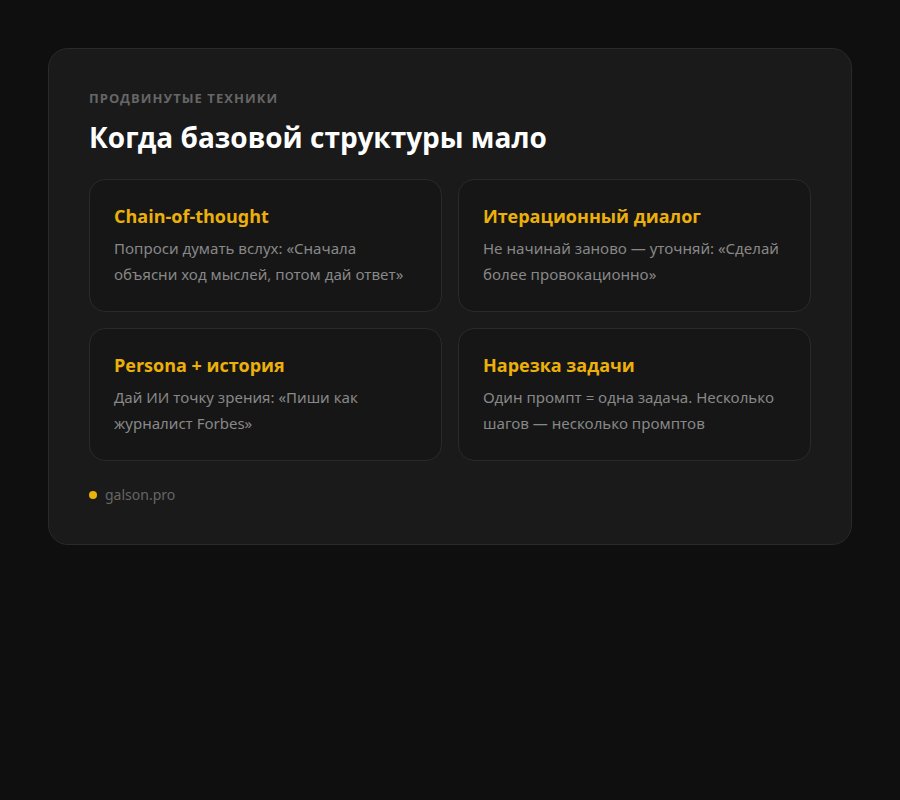 Продвинутые техники промпт инжиниринга для ИИ
