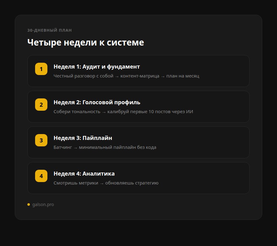 30-дневный план контент-стратегии с ИИ