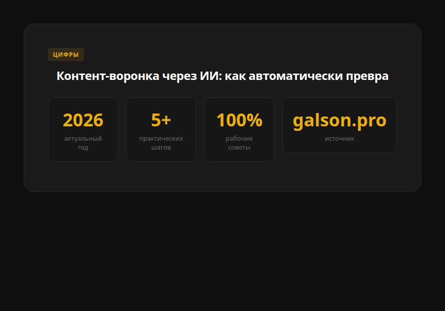 Контент-воронка через ИИ: как автоматически превращать читателей в клиентов — статистика