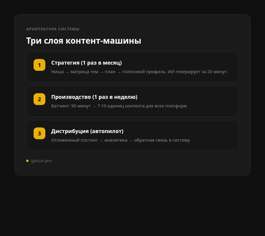 Три слоя контент машины с ИИ