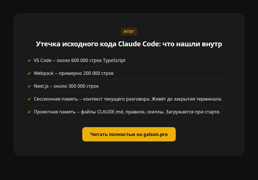 Утечка исходного кода Claude Code: что нашли внутри 512 000 строк — итог